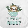 thumbnail image 4 of Inktastic Teacup Raccoon I Love My Nanny Boys or Girls Baby Bib, 4 of 4