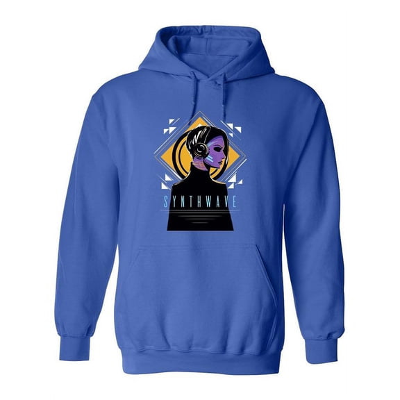 Synthwave Girl Hoodie Women -Image by Shutterstock, Female x-Large