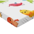 thumbnail image 2 of Ambesonne Animal Fitted Sheet, Colorful Humor Bird, Queen Size, Multicolor, 2 of 3