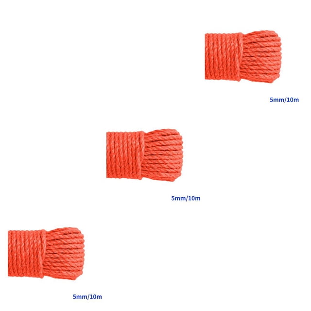Langgg Color Hemp Rope Roll Making Tool 100 Cotton rope colorful twine macrame cord string thread Handmade String accessory DIY cord Orange 5mm x 10m 3Set
