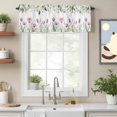 thumbnail image 2 of Purple Tulips Valance Curtain for Windows Spring Floral Leaf Watercolor Botanical Rod Pocket Curtain Valances Short Window Treatments Panels for Kitchen Bathroom Laundry Room Basement 42 x 18 Inch, 2 of 9