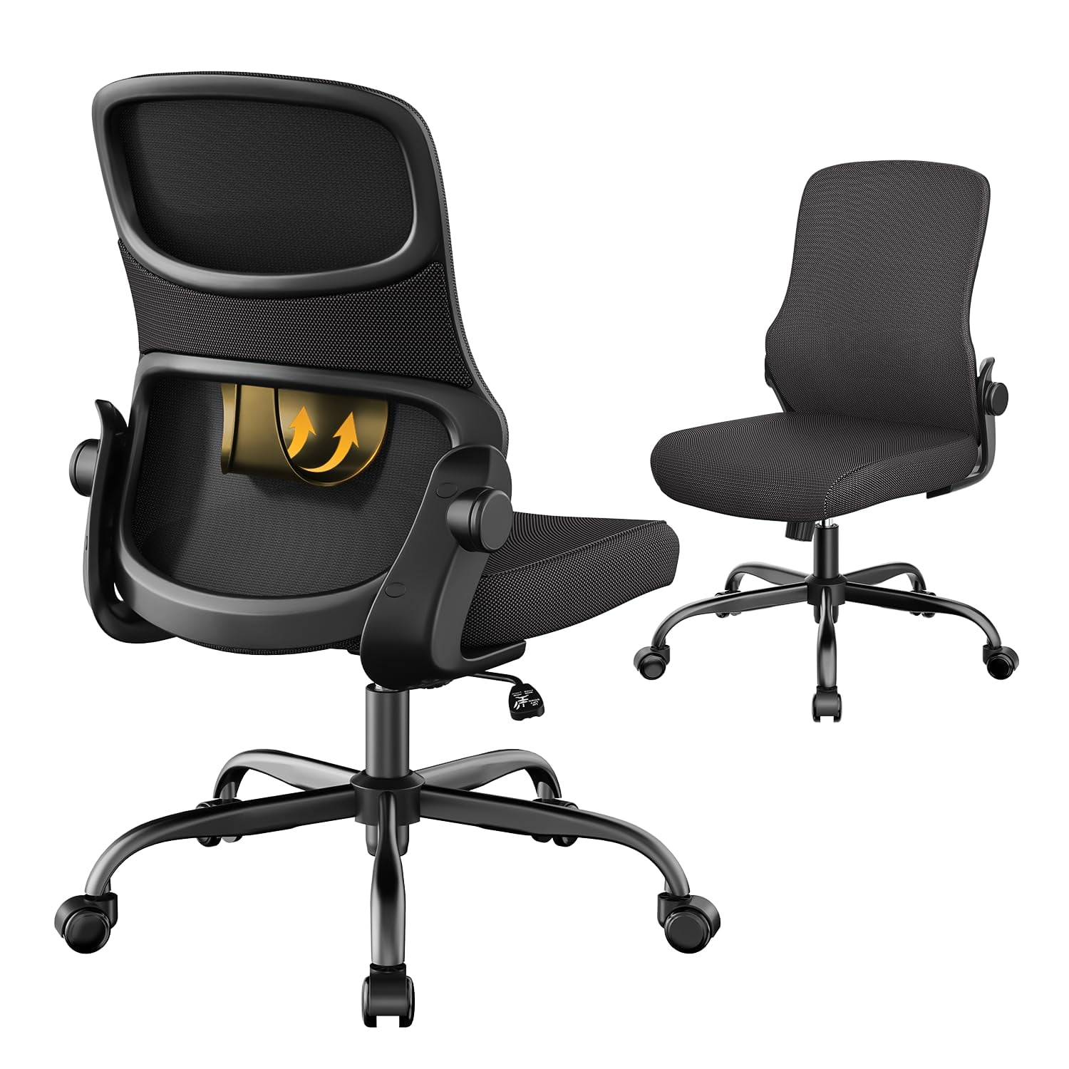 ergonomic armless mesh desk chair product