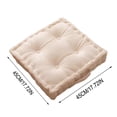 thumbnail image 3 of Violete Thick Floor Cushion with Handles, 18 x 18 in Velvet Seat Pillow, Approx 3.9 in Thick, Firm Support for Meditation, Yoga, Reading, Sofa or Patio Floor Mat, 3 of 8