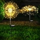 thumbnail image 1 of Lámpara fluorescente de jardín, 2 juegos de 120 fuegos artificiales LED de alambre de cobre, IP65, resistente al agua, 8 modos de guirnalda, para exteriores, patio, césped, parterre de flores, fiesta, 1 of 7