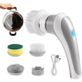 thumbnail image 3 of (Gray) Handheld electric spin scrubber, 3 replaceable brush heads, 3 of 5