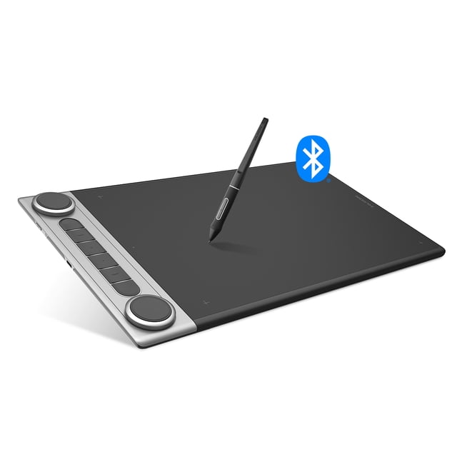 HUION Q630M Inspiroy Dial 2 Tableta Gráfica Inalámbrica con Doble Dial, 8192 Niveles de Presión, 6 Teclas Programables, Bluetooth 5.0, para PC Mac Android