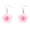 Pink Plumeria, variant on Colorful Hawaiian Plumeria Flower Dangle Earrings for Women Resin Bohemian Flowers Drop Earrings Silver Plated Fish Hook Tropical Jewelry Summer Beach Party Accessories