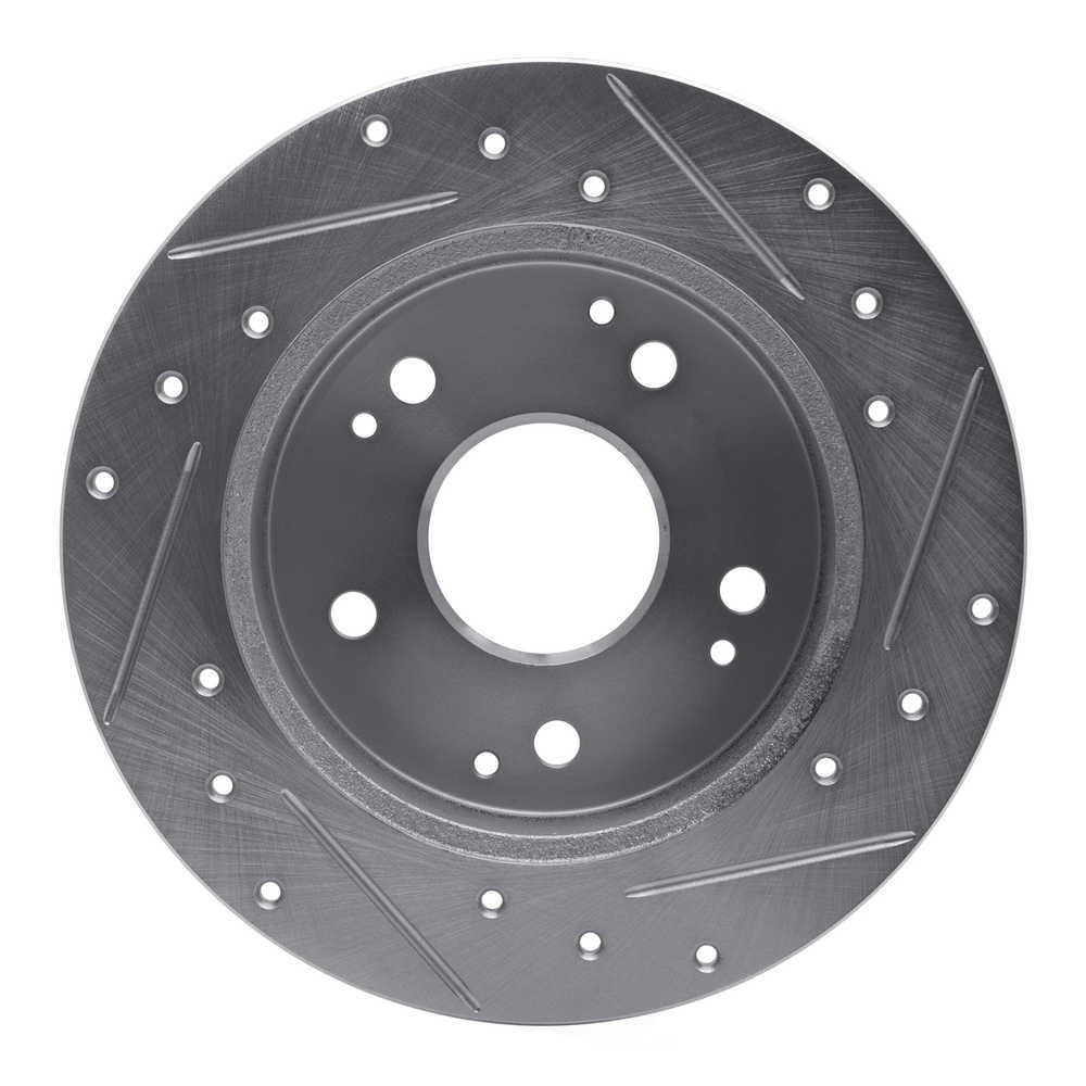 Dynamic Friction Company 631-59026L DFC Brake Rotor - Drilled And Slotted - Silver