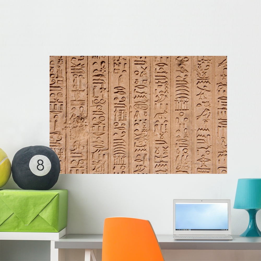 Egypt Hieroglyphs from Luxor Wall Mural by Wallmonkeys Peel and Stick ...