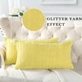 thumbnail image 6 of Home Soft Things 2 Piece Cable Knit Throw Pillow Cover - Jojoba Yellow - 14" x26", 6 of 7