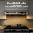 thumbnail image 6 of BRANO 36 Inch Under Cabinet Range Hood with Voice/Gesture/Touch Control, 900 CFM Kitchen Vent Hood with 4-Speed Exhaust Fan, 6 of 9