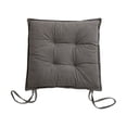 thumbnail image 2 of Chair Cushion Fixed Rope Seat Square Pad with Thicken Decorative Straps Pillows Non-Slide Washable Tear-Resistance for Bedroom Student Light Gray, 2 of 9