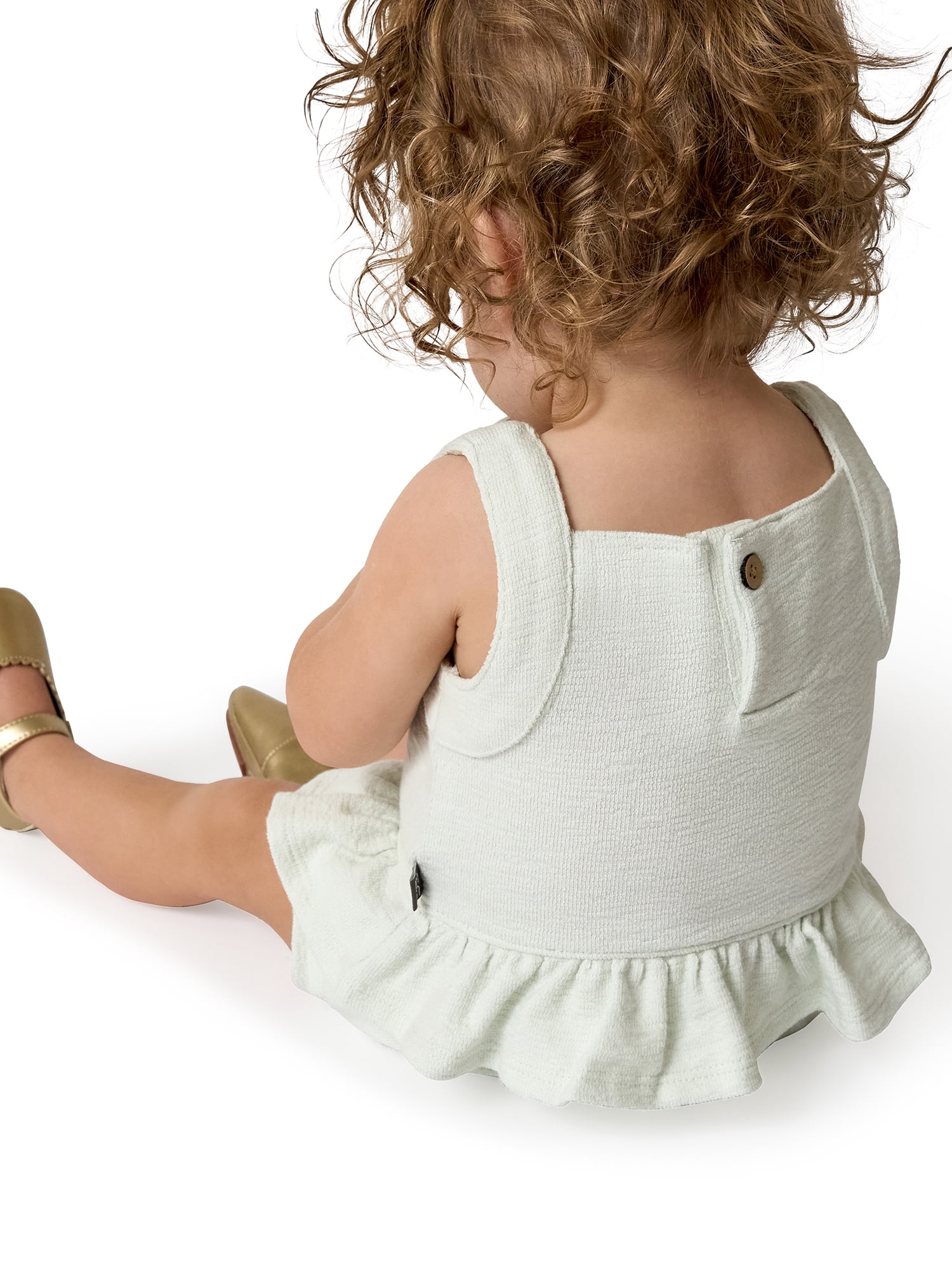 Modern Moments by Gerber Baby Girl Bloomer Outfit Set with Embroidery, 2-Piece, Sizes 0/3 Months - 24 Months