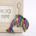 thumbnail image 2 of BAYAIXZ Fashion Star Sequin Keychain Key Ring Dolphin Sequin Pendant Gift Keychain (Multi-color,One Size), 2 of 2