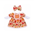 thumbnail image 2 of AYktou Fall Porch Goose Statue Outfits, Maple Leaf Accent Floral Dress and Bonnet Set for 23" Cement Goose, Cute Porch Goose Clothes Thanksgiving Yard Goose Costume for Holiday Lawn Garden Decor, 2 of 7