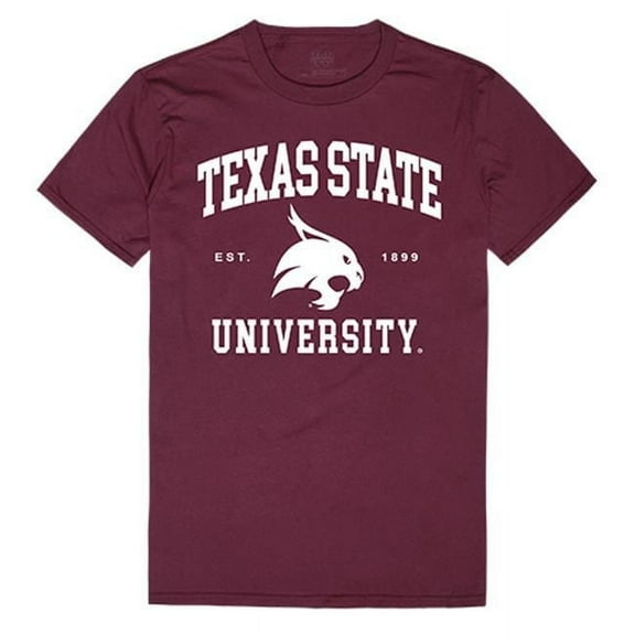 W Republic Apparel  Texas State University Seal Tee, Maroon - Extra Large
