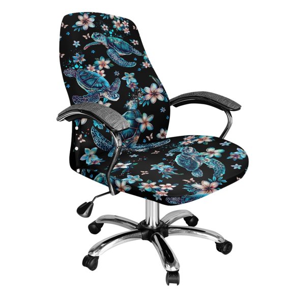 POLERO Anti Slip All-in-One Office Computer Chair Seat Covers, Turtle Elastic Cloth Anti Wear Computer Chair Slipcovers for Gaming Home Office