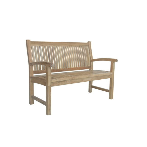 Anderson Teak Sahara 2-Seater Contemporary Teak Wood Bench in Natural