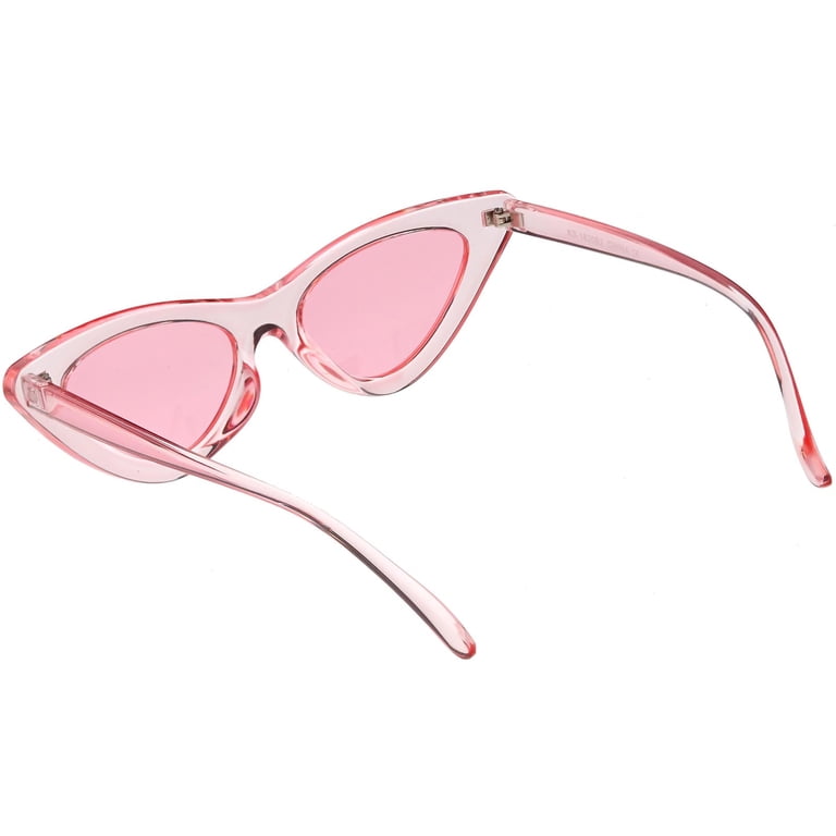 ✨UV Clear Frame Pink Mirror Cat Eye Sunglasses Becky II Womens Cat Eye Sunglasses | Cream Tortoise Pink  main image 4
