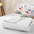 thumbnail image 4 of Homewish Watercolor Wildflower Butterfly Quilt Full For Women,Multicolor Romantic Full Bedspread Sets,3-Piece, 4 of 7