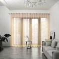 thumbnail image 3 of Polyester Window Tulle Voile Curtain Bedroom Living Room Decor (Beige), 3 of 5