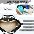thumbnail image 4 of Travel Duffel Bags For Spirit Airlines 18x14x8 Personal Item Bag Underseat Carry on with Wet Pocket Shoe Compartment USB Charging Port for Business, 4 of 9