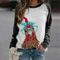 thumbnail image 2 of IROINNID Savings Womens Winter Clothes Pullover Hoodies Printed Loose T-shirt Long Sleeves Blouse Round Neck Lounge Tops Sweatshirt Hoodies,Black, 2 of 4