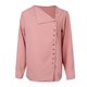 thumbnail image 1 of Camiseta retro de gasa para mujer, camiseta de oficina, blusa de manga larga descubierta L jinwen  Blusa de gasa sólida, 1 of 8