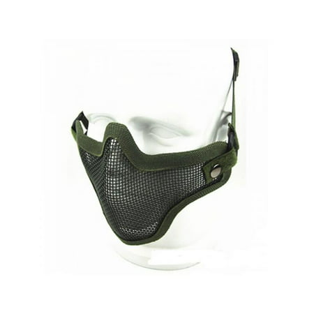 VICOODA Half Face Mask Protective Mesh Mask with Adjustable Belt Strap for Airsoft Paintball
