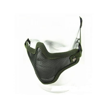 VICOODA Half Face Mask Protective Mesh Mask with Adjustable Belt Strap for Airsoft Paintball (Best Airsoft Mesh Mask)