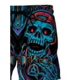 thumbnail image 3 of Men's Hawaii 3D Print Skeleton Shorts Casual Elastic Waist Shorts Summer Outdoor Wear Gym Pants Men's Clothing Free Shipping, 3 of 5