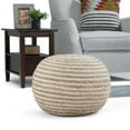 thumbnail image 2 of Simpli Home Yolanda Boho Pouf Rond en Tissu de JUTE Naturel, 2 of 7