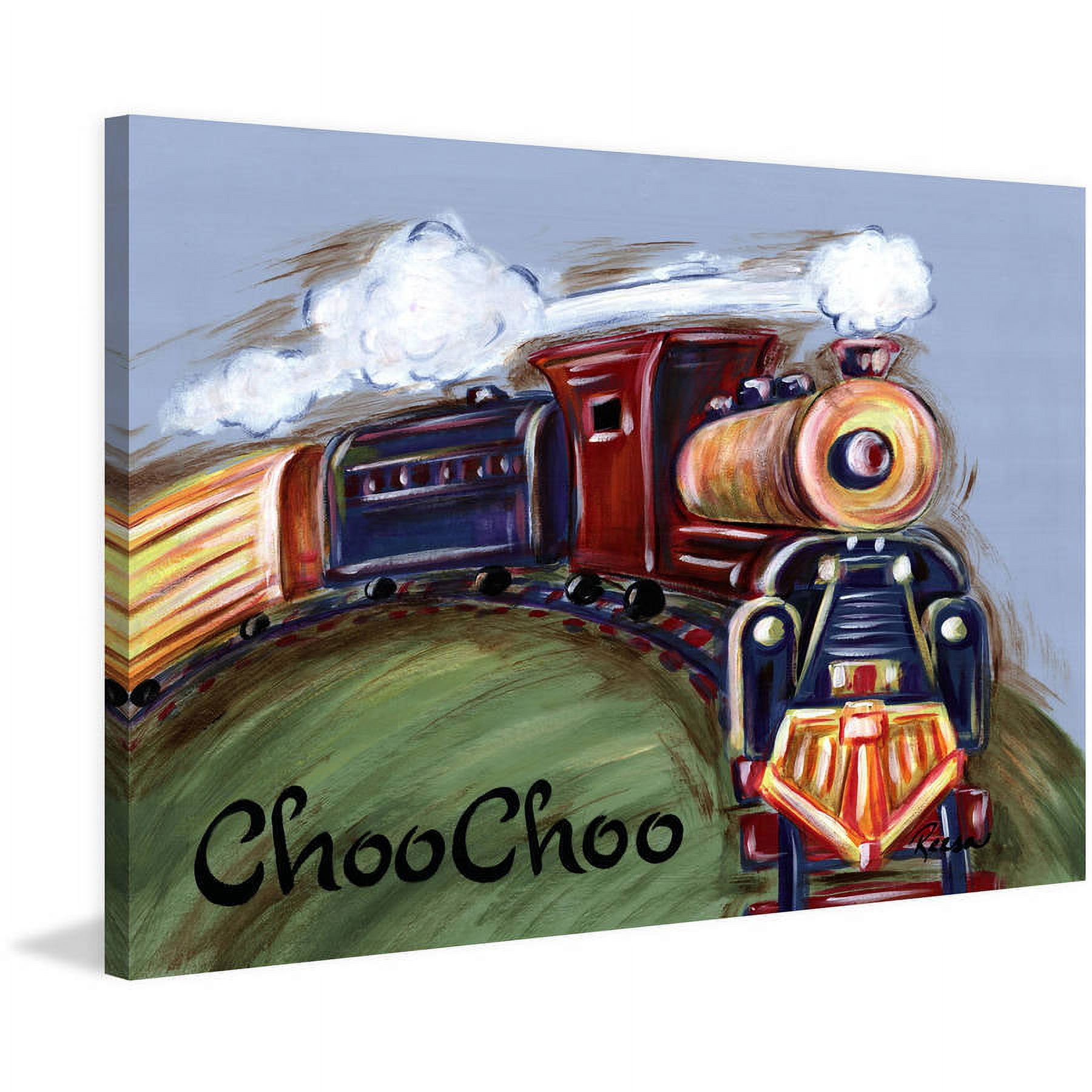 Marmont Hill "ChooChoo" by Reesa Qualia Painting Print on Wrapped Canvas
