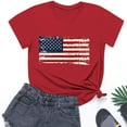 thumbnail image 2 of ZACPNCV Shirts for Kids Boys Girls Summer Crewneck USA Flag Graphic Short Sleeve Casual 4th of July Shirt Patriotic Tee Blouses Red 5-6 Years, 2 of 9