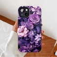 thumbnail image 2 of Purple Floral iPhone Case Elegant Trendy Design for Women Compatible with iPhone 11/12/13/14/15/16 (Pro Max/Plus), 2 of 9