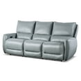 thumbnail image 2 of Furniture of America Larchvale Transitional Adult Leather Zero Gravity Power Reclining Sofa with USB Port, Pale Blue, 2 of 8