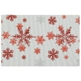 thumbnail image 1 of Set De Table En Vinyle (Flocons De Neige Rouges) - Lot De 12, 1 of 4