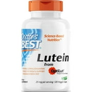 Doctor's Best Lutein with OptiLut, Non-GMO, Vegan, Gluten Free, Soy Free, Eye Health, 20 mg, 120 Veggie Caps
