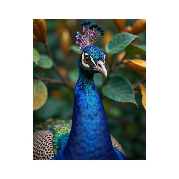 Paint by Numbers Kit for Adults, Vibrant Peacock Close Up Foliage Paint by Numbers, Easy Paint by Numbers Kit for Adults Beginner, DIY Adult Paint by Number Kits on Canvas, Home Decor