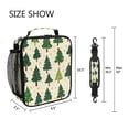 thumbnail image 5 of Square Lunch Bag 10.5*3.5*9.5 Inches Cooler Bag Lunch Bag Insulation Portable Durable Fashion Green Christmas Tree, 5 of 6