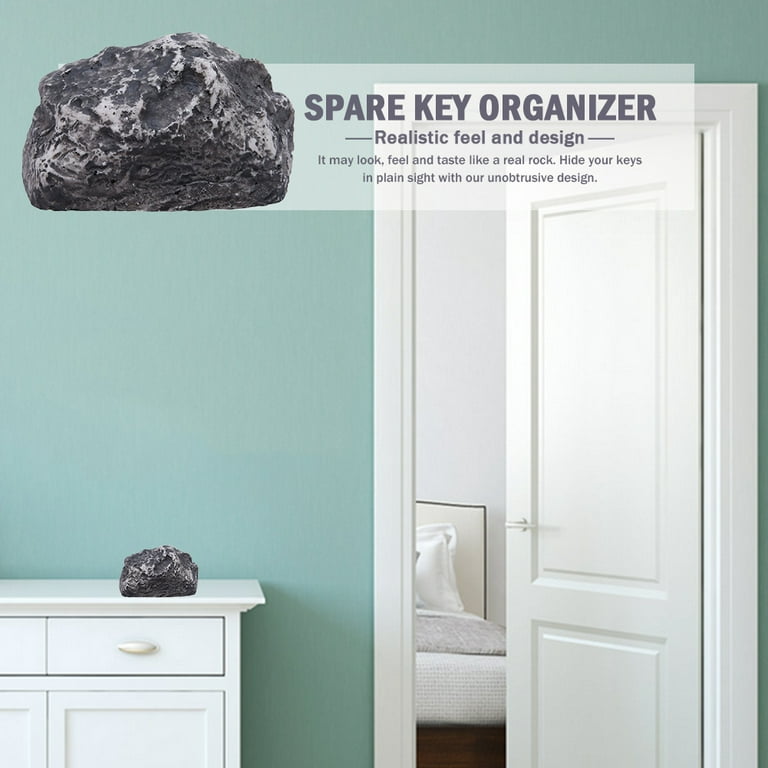 Kotyreds Stone Shape Fake Rock Storage Case Real-Looking Spare Key Box Home  Yard Ornament 