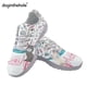 thumbnail image 1 of Doginthehole - Zapatos planos informales para mujer, zapatillas de malla con estampado de gato veterinario de dibujos animados, calzado cómodo para adolescentes y niñas, 1 of 6