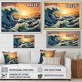 thumbnail image 4 of Designart "Blue Kinetic Waves III" Landscapes Floater Framed Wall Art Print, 4 of 7
