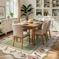 thumbnail image 4 of Lahome Washable 9'x12' Scalloped Area Rug, Green Boho Floral Rugs for Living Room, Non-Slip Low-Pile Vintage Distressed Carpet for Bedroom Dining Room Office, Large Rug, Green, 4 of 11