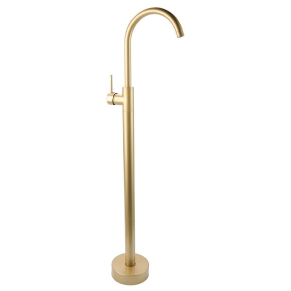 Freestanding Bathtub Faucet, Floor Standing Tub Faucet European Style Brass Stainless Steel Without Hole Floor Stand Tap Mixer Tap