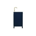 thumbnail image 4 of Elegant Decor Irene 24" Zinc Alloy and MDF Single Bathroom Vanity in Blue, 4 of 5