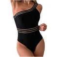 thumbnail image 2 of BONIXOOM Women's Swimsuit With Lace Panels And Sexy One Shoulder Swimsuit, 2 of 4