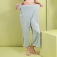 thumbnail image 3 of SWSMCLT Women's Plus Size Pajamas Pant Casual Loose Fit Trousers Wide Leg Pjs Soft Lounge Spandex Summer Pull On Mint 3X-Large, 3 of 5