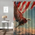 thumbnail image 2 of Orinice American Flag Bathroom Decor Set with Hooks, Colorful Luxurious Graphic Print Polyester Fabric Chic Modern Shower Curtain, Home Bathtubs Decoration 60x72, 2 of 7