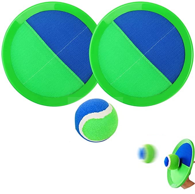 Beach Catch Game 1 1ABOVE Velcro Toss and Catch Sports Game Set for Kids with Ball & 2 Grip Pads Per Set Great for Garden Games,Beach Games OR Summer Swimming Pool Fun!